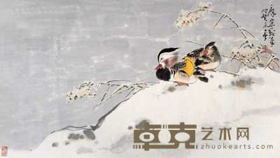 康宁 鸳鸯 带框 58×101cm